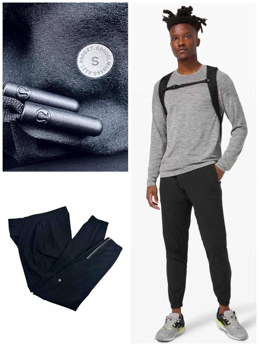 Lululemon Surge Jogger 29" Black Track Pant Zippered Pockets Luxtreme Stretch